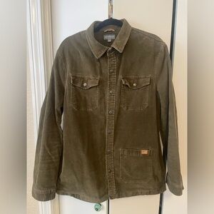 L.L. Bean Signature Men's Olive/Brown Corduroy Shirt Jacket